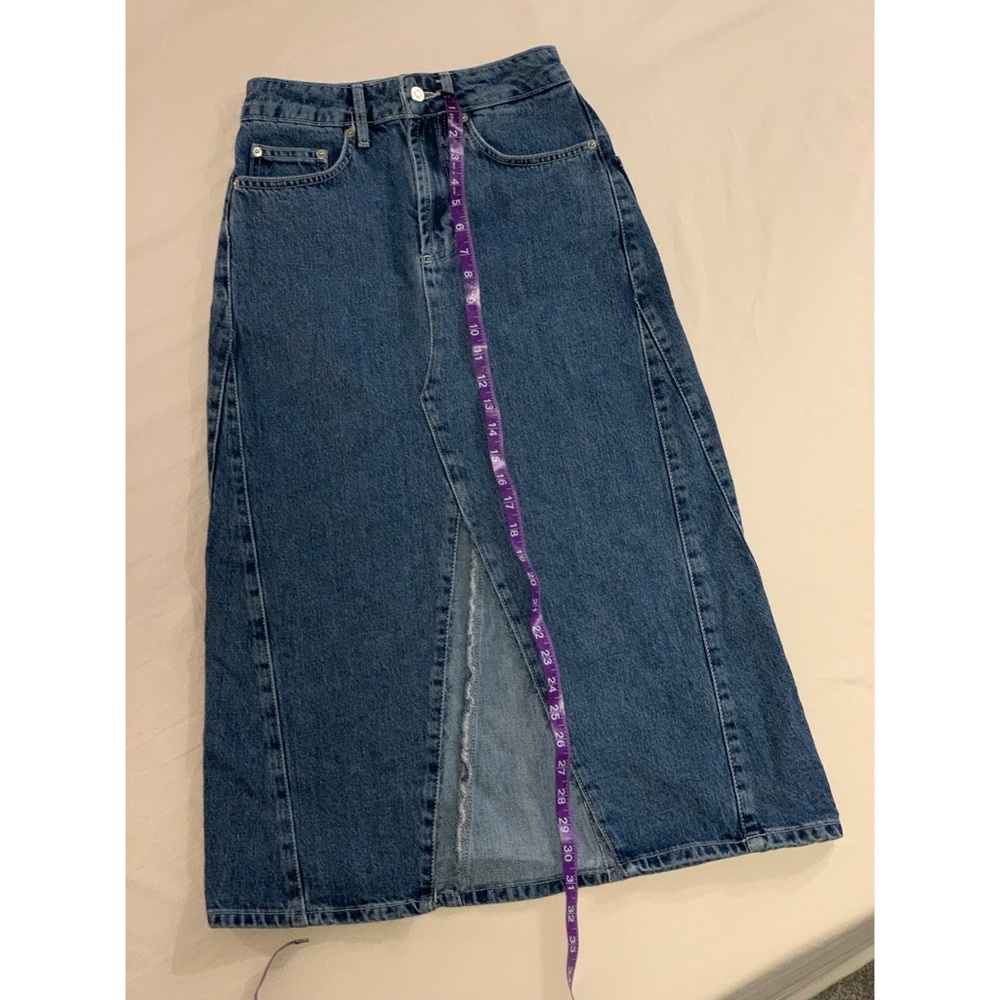 Nordstrom Topshop denim maxi skirt high waist